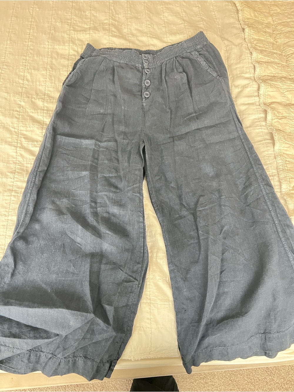 Faherty wide-leg linen pants
